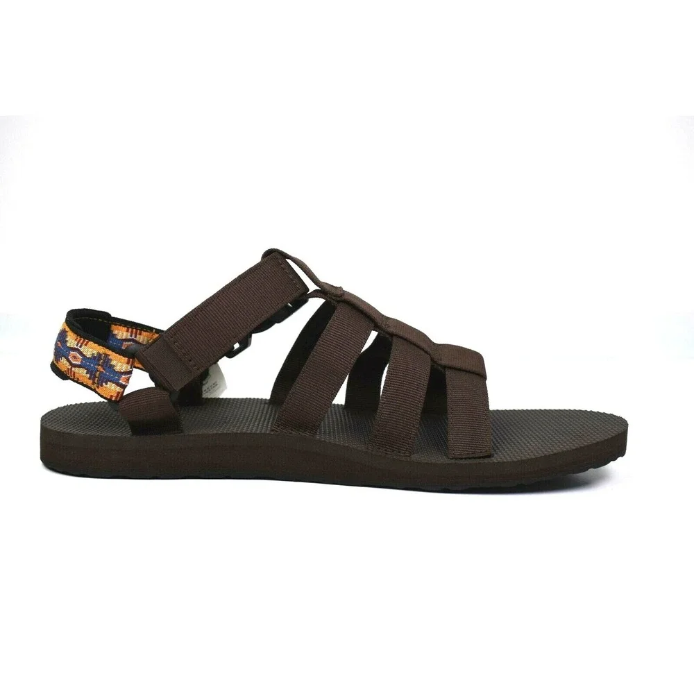 TEVA Men's Dorado‎ Brown Multi-Color Print Strap Sandals 1110640 Size 13